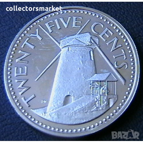 25 цента 1973 PROOF, Барбадос, снимка 1