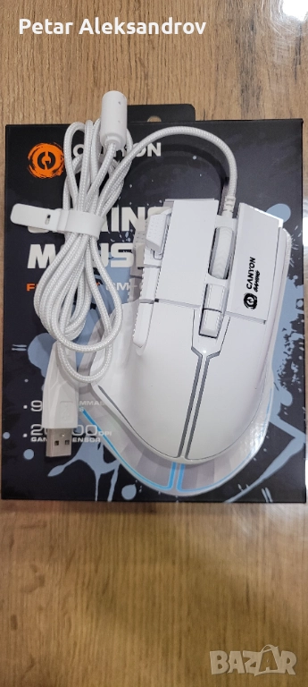 Gaming Мишка CANYON Fortnax GM-635 RGB White, снимка 1
