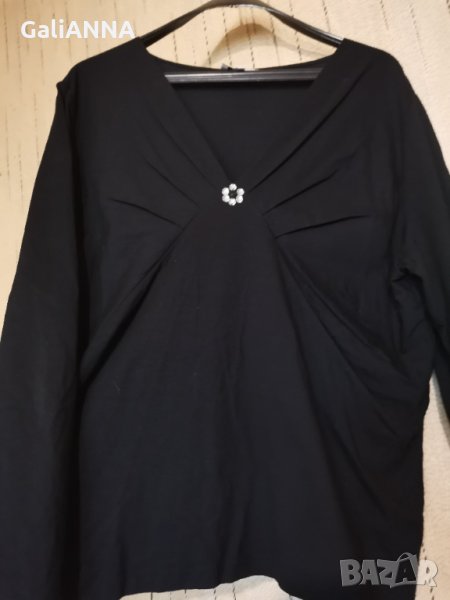 ЕЛЕГАНТНА БЛУЗА В ЧЕРНО РАЗМЕР 2XL , снимка 1