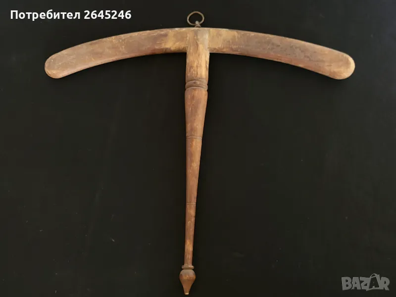 Стара дървена закачалка , снимка 1