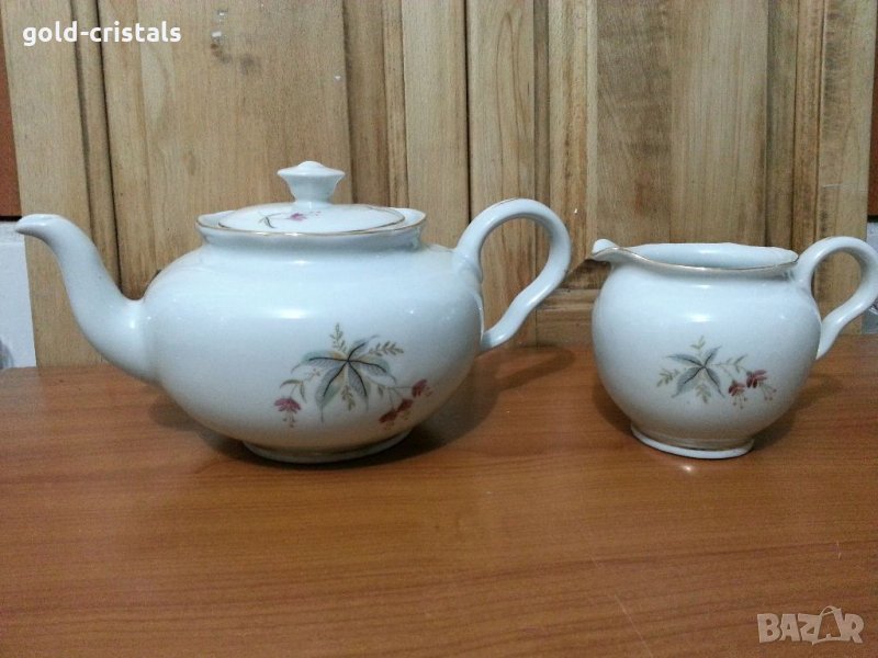 Стар български порцелан чайник латиера , снимка 1