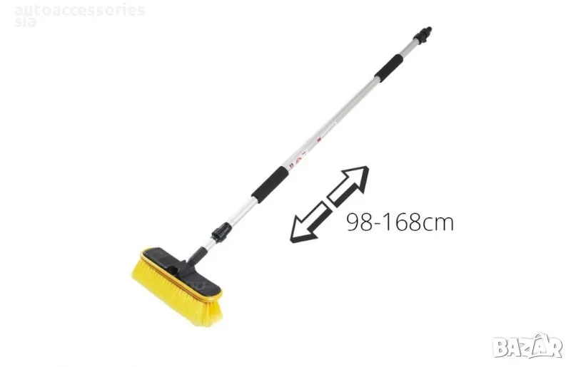 Четка за измиване на автомобил Amio, с телескопична дръжка 98-168см, снимка 1