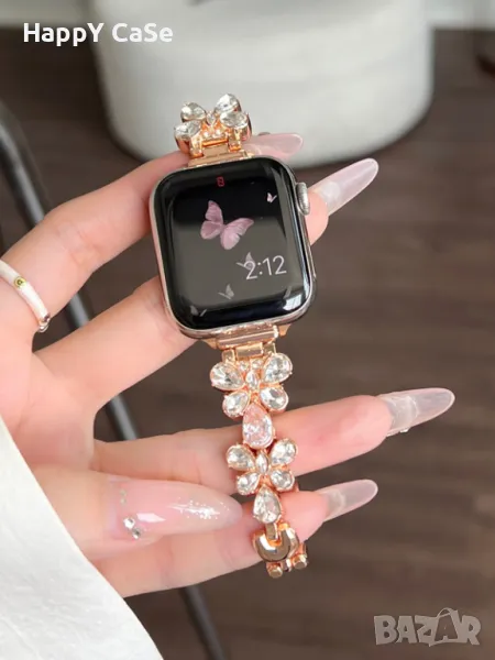 DIAMOND BUTTERFLY Каишка верижка за Huawei Watch/Samsung/Apple iWatch/Xiaomi/Garmin/Amazfit, снимка 1