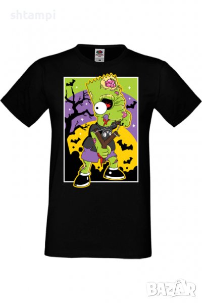 Мъжка тениска The Simpsons Bart Simpson 01,Halloween,Хелоуин,Празник,Забавление,Изненада,Обичаи,, снимка 1