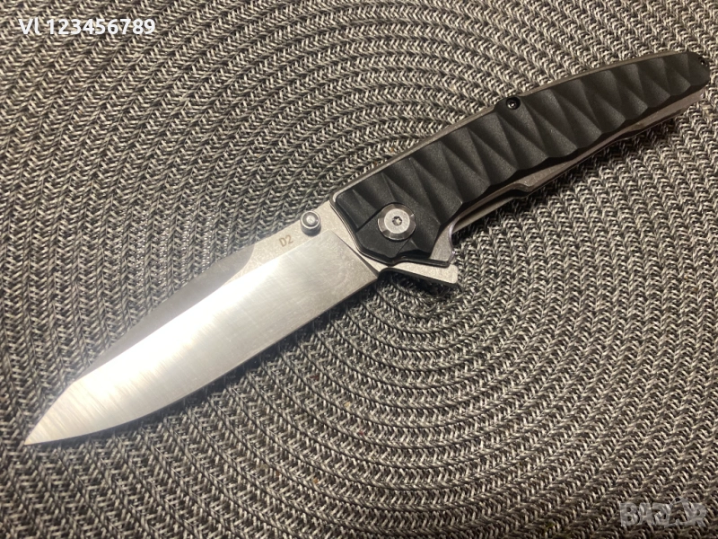 Сгъваем нож,острие D2, дръжка G10, 98х230, снимка 1