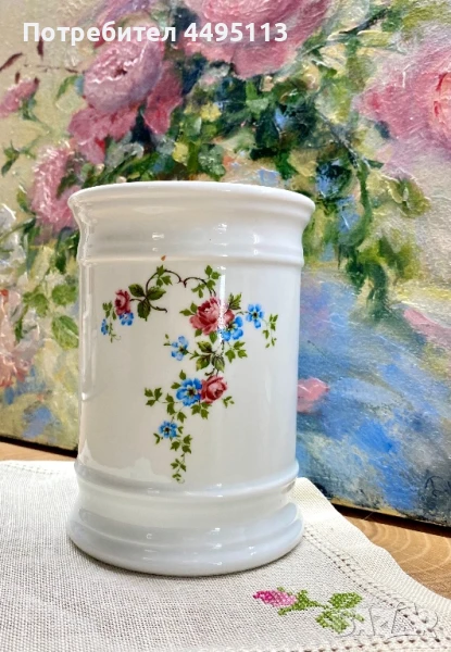 Порцеланов буркан KPM, ръчно рисуван, снимка 1