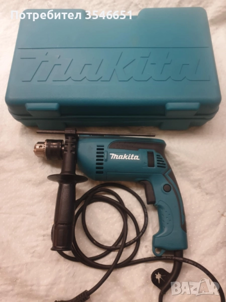 Ударна дрелка MAKITA HP1640 Като нов, оригиналният калъф е включен, снимка 1