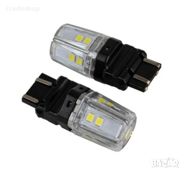 Диодни, Габаритни, автомобилни крушки с две светлини, Цокъл Т20, снимка 1