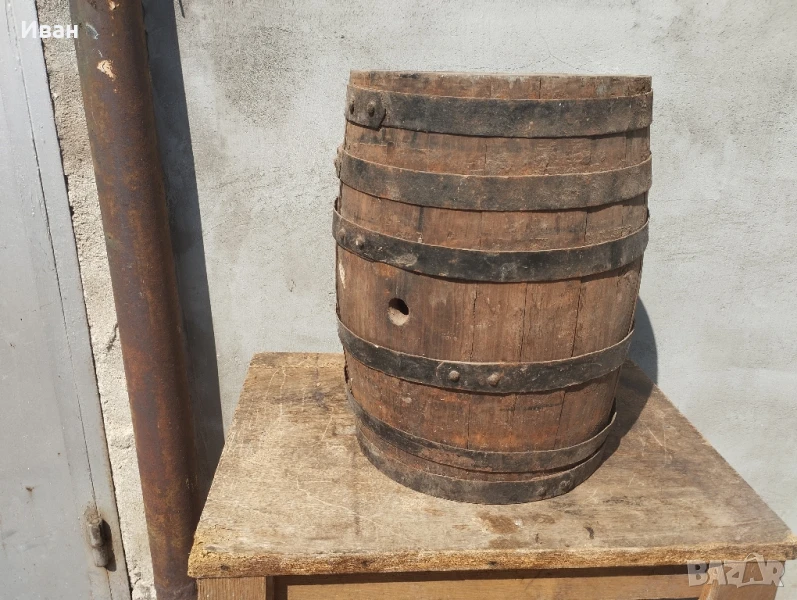 малко дървено буре , снимка 1