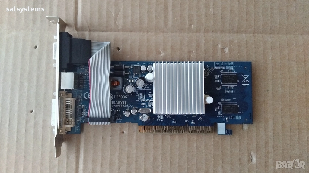 Видео карта ATi Radeon Gigabyte R9550 128MB GDDR2 64bit AGP, снимка 1