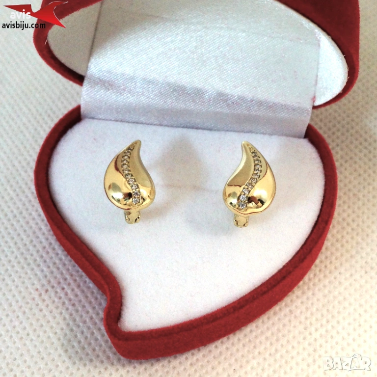 Обеци с 14К златно покритие 2141850, снимка 1