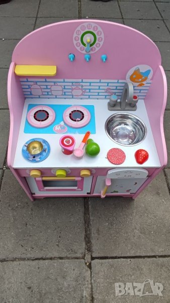 Детска дървена кухня. , снимка 1