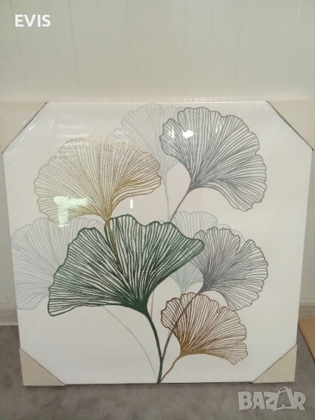 Абстрактна картина 60x60 см върху дървена рамка, снимка 1