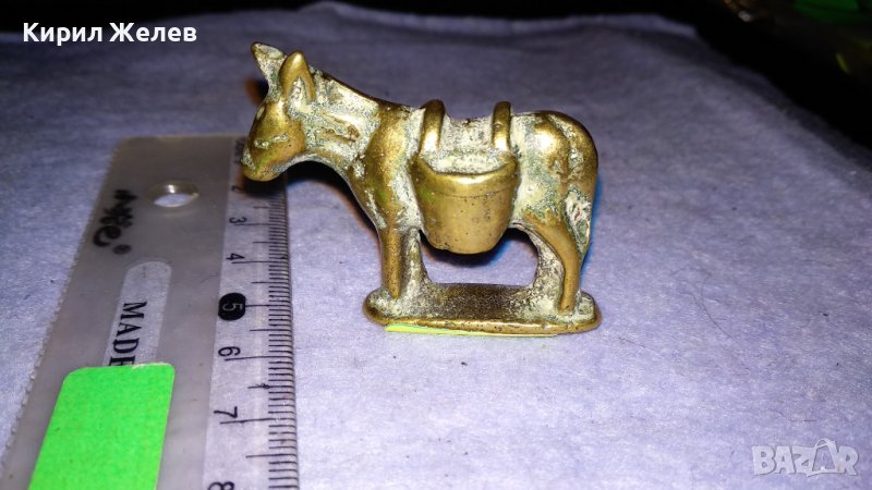 СИМПАТИЧНО МАГАРЕНЦЕ Стара МЕТАЛНА ФИГУРКА СТАТУЕТКА за КОЛЕКЦИЯ ИНТЕРИОР ИГРАЧКА ДЕКОРАЦИЯ 34589, снимка 1