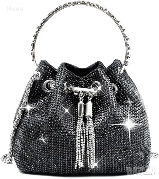 Мека блестяща чанта All Around Diamante, снимка 1