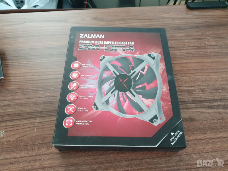 Продавам Oхладител за кутия ZALMAN ZM-DF14 140 мм - червен, снимка 1