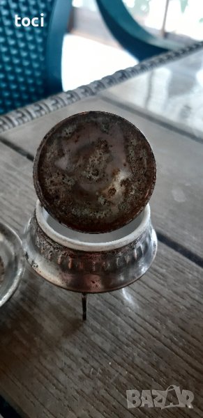 Старинен посребрен малък руски съд за хайвер, снимка 1