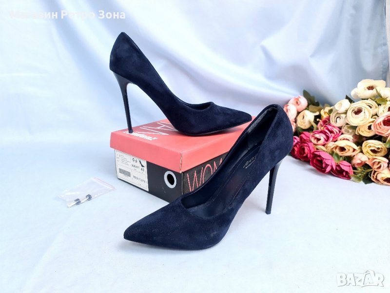 Tendentz- нови обувки на ток, номер 40 цвят navy blue, снимка 1