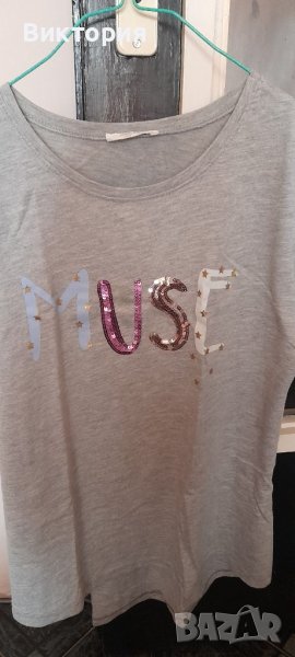 Сива тениска размер М , снимка 1