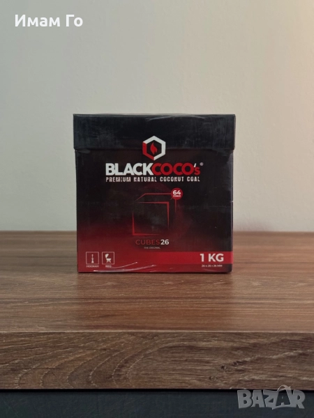 BLACKCOCO’s 1 kg 26 mm – кокосови въглени за наргиле / shisha / hookah, снимка 1