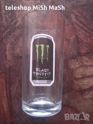 ***ТОП***Стъклена чаша с лога на Монстър Енерджи Monster Energy 