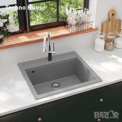 Гранитна кухненска мивка Einbauspule Granit Waltz 56Fe 65029, снимка 4 - Мивки - 52907385