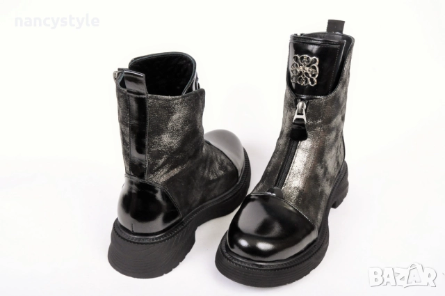 ЗИМА '25'26! Дамски боти от естествена кожа и лак, снимка 3 - Дамски боти - 52289760