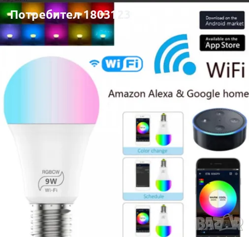 Интелигентна WiFi, smart, LED крушка – Интелигентна крушка с достъп