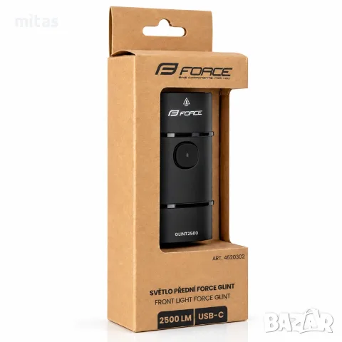 Предна светлина FORCE GLINT, 2500 lm, 6400 mAh, USB-C, Powerbank, IP65, снимка 9 - Аксесоари за велосипеди - 56046782
