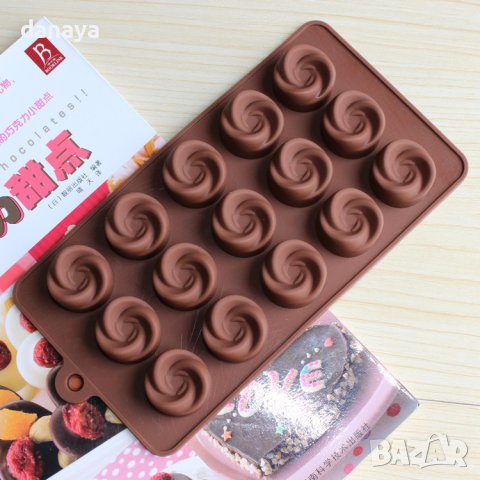 929 Силиконова форма за шоколадови бонбони Розички