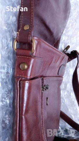 Маркова мъжка кожена чанта Pat Calvin, снимка 5 - Чанти - 44264980