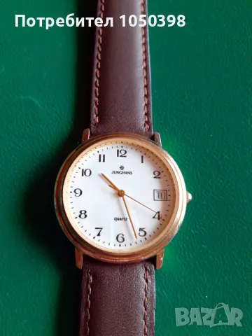 Позлатен JUNGHANS Germany - Кварцов- Добър модел от колекция, снимка 2 - Мъжки - 49798918
