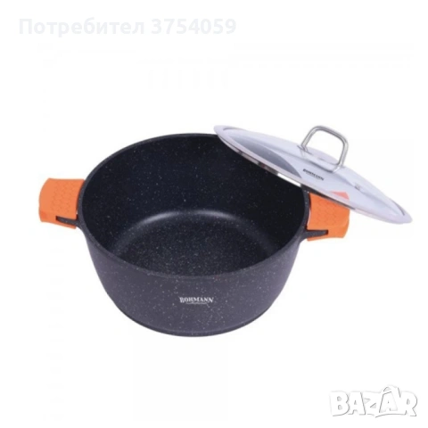 Тенджера Bohmann BH 7350-36 MRB, 36см.-13л./40см.-17.5л. лят алуминий, силиконови дръжки