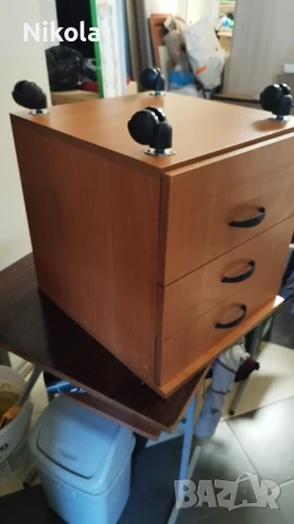 Шкафче на колела за бюро - контейнер с три чекмеджета 46,5/51,5/55, снимка 6 - Шкафове - 51099144