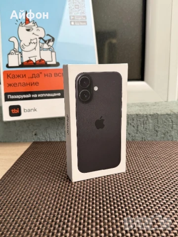 НОВ! /*ЛИЗИНГ*/ iPhone 16 256Gb Black Айфон Гаранция, снимка 1
