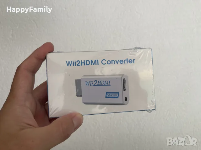 НОВ Nintendo Wii към HDMI + 3.5мм адаптер преходник Нинтендо