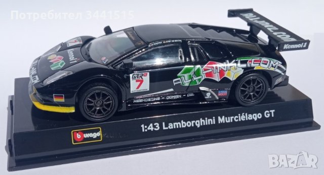 BBurago Race мащаб 1/43 Lamborghini Murciélago GT, снимка 2 - Колекции - 38474830