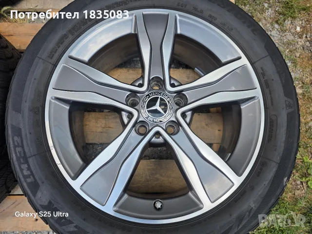 Лети джанти 17ки 5х112 Mercedes + зимни гуми 225/50/17 Bridgestone, снимка 5 - Гуми и джанти - 55830676