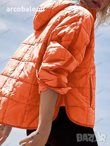 Есенно-зимно дамско едноцветно памучно яке с дълъг ръкав, 4цвята - 023 , снимка 11 - Якета - 42867966