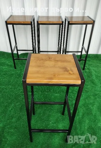 столове за хранене или бар от дърво и метал , снимка 5 - Столове - 50287813