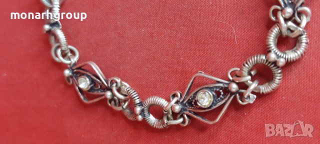 Сребърна гривна, снимка 4 - Гривни - 42785038
