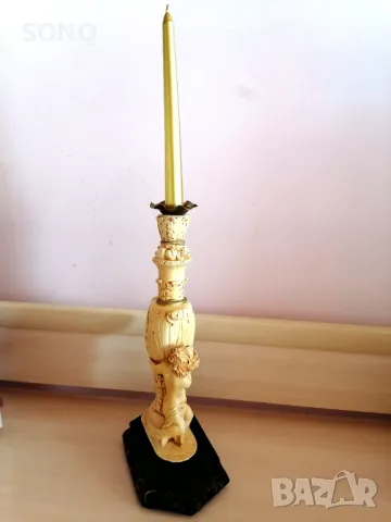 Невероятно Красив Свещник-Ангелчета, снимка 6 - Антикварни и старинни предмети - 49523096