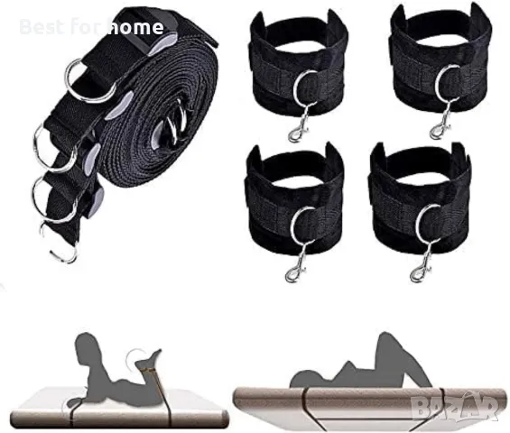 BDSM Фитнес въжета  за китката и глезена- 4 броя