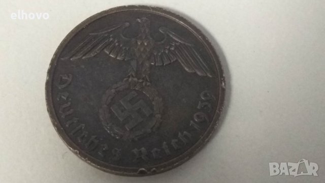Монета 2 Reichspfennig 1939, снимка 2 - Нумизматика и бонистика - 38864064