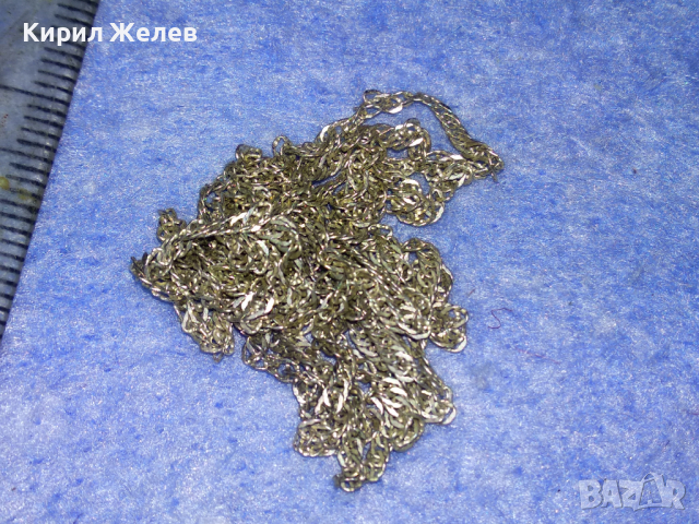 СТАРА ПОСРЕБРЕНА СРЕБЪРНА ВЕРИЖКА СИНДЖИР ЛАНЧЕ от БЛАГОРОДНА НЕРЪЖДАЕМА СТОМАНА 43343, снимка 9 - Колиета, медальони, синджири - 44692156