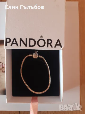 Гривна PANDORA, оригинална сребърна, снимка 12 - Гривни - 50299398