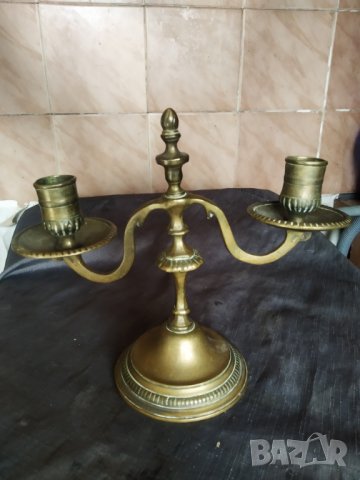 два барокови свещници-комплект, снимка 2 - Антикварни и старинни предмети - 34967641