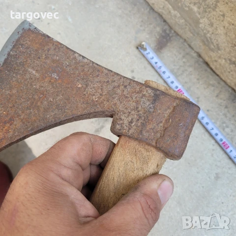 интересна стара немска брадва, снимка 4 - Антикварни и старинни предмети - 50679500