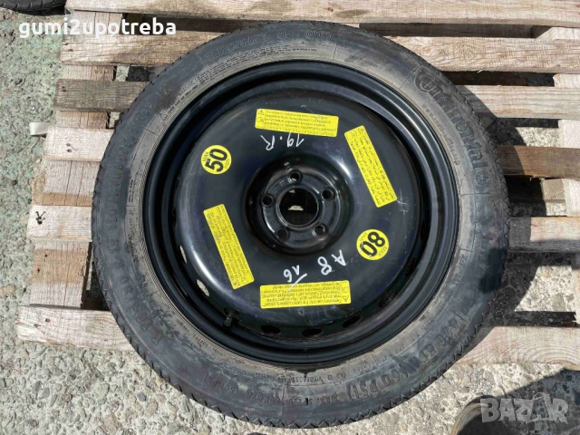 19 Резервна Джанта Патерица 5х112 AUDI A8 5J et22 Continental 145/80/19, снимка 1