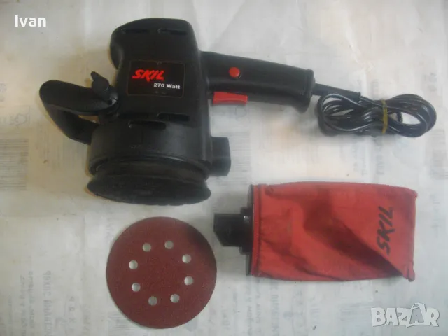 НОВ 270 ВАТА SKIL НИДЕРЛАНДСКИ КРЪГЪЛ ЕЛЕКТРИЧЕСКИ ЕКСЦЕНТЪР ВИБРОШЛАЙФ ф125мм С ТОРБА ЗА ПРАХ , снимка 2 - Други инструменти - 49774835